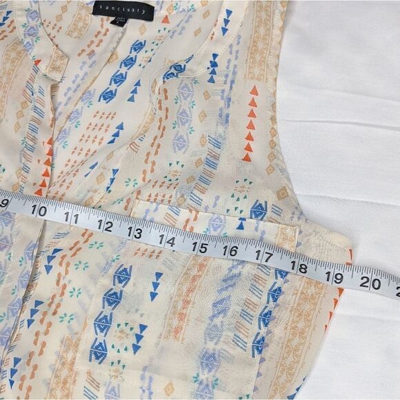 Sanctuary Sleeveless Button Front Blouse - Picture 8 of 8